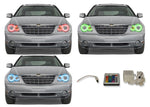 Chrysler-Pacifica-2006, 2007, 2008, 2009-LED-Halo-Headlights-RGB-IR Remote-CH-PF0609-V3HIR