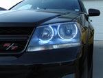 Dodge-Avenger-2008, 2009, 2010, 2011, 2012, 2013, 2014,2015-LED-Halo-Headlights-White-RF Remote White-DO-AV0815-WHRF