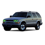 Chevrolet-Blazer-1998, 1999, 2000, 2001, 2002, 2003, 2004-LED-Halo-Headlights-RGB-Bluetooth RF Remote-CY-BL9804-V3HBTRF