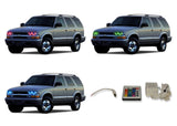Chevrolet-Blazer-1998, 1999, 2000, 2001, 2002, 2003, 2004-LED-Halo-Headlights-RGB-IR Remote-CY-BL9804-V3HIR