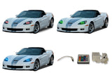Chevrolet-Corvette-2005, 2006, 2007, 2008, 2009, 2010, 2011, 2012, 2013-LED-Halo-Headlights-RGB-IR Remote-CY-CV0513-V3HIR