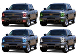 Chevrolet-Silverado-2007, 2008, 2009, 2010, 2011, 2012, 2013-LED-Halo-Headlights and Fog Lights-RGB-No Remote-CY-SV0713-V3HF