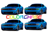 Dodge-Challenger-2015, 2016, 2017-LED-Halo-Headlights-ColorChase-No Remote-DO-CLP1517-CCH
