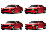 Dodge-Charger-2005, 2006, 2007, 2008, 2009, 2010-LED-Halo-Headlights and Fog Lights-RGB-No Remote-DO-CR0510-V3HF