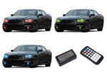 Dodge-Charger-2011, 2012, 2013,2014-LED-Halo-Headlights and Fog Lights-RGB-Colorfuse RF Remote-DO-CR1114-V3HFCFRF
