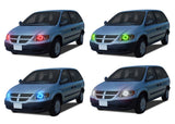 Dodge-Caravan-2001, 2002, 2003, 2004, 2005, 2006, 2007-LED-Halo-Headlights-RGB-No Remote-DO-CV0107-V3H