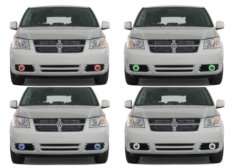 Dodge-Caravan-2005, 2006, 2007, 2008, 2009-LED-Halo-Fog Lights-RGB-No Remote-DO-CV0509-V3F