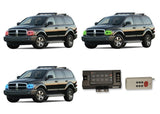 Dodge-Durango-2004, 2005, 2006-LED-Halo-Headlights-RGB-RF Remote-DO-DU0406-V3HRF