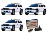Dodge-Durango-1999, 2000, 2001, 2002, 2003-LED-Halo-Headlights-RGB-WiFi Remote-DO-DU9903-V3HWI