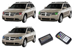 Dodge-Journey-2009, 2010, 2011, 2012, 2013-LED-Halo-Headlights-RGB-Colorfuse RF Remote-DO-JO0913-V3HCFRF