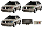 Dodge-Journey-2009, 2010, 2011, 2012, 2013-LED-Halo-Headlights-RGB-RF Remote-DO-JO0913-V3HRF