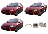 Dodge-Neon-2000, 2001, 2002-LED-Halo-Headlights-RGB-IR Remote-DO-NE0002-V3HIR