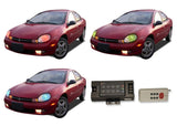 Dodge-Neon-2000, 2001, 2002-LED-Halo-Headlights-RGB-RF Remote-DO-NE0002-V3HRF