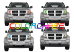 Dodge-Nitro-2007, 2008, 2009, 2010, 2011, 2012-LED-Halo-Headlights-ColorChase-No Remote-DO-NI0712-CCH