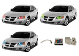 Dodge-Stratus-2001, 2002, 2003, 2004, 2005, 2006-LED-Halo-Headlights-RGB-IR Remote-DO-ST0106-V3HIR