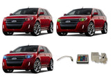 Ford-Edge-2011, 2012, 2013, 2014-LED-Halo-Headlights-RGB-IR Remote-FO-ED1114-V3HIR