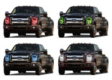 Ford-F-250 Super Duty-2011, 2012, 2013, 2014, 2015-LED-Halo-Headlights-RGB-No Remote-FO-F21115-V3H