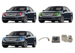 Ford-Fusion-2010, 2011, 2012-LED-Halo-Headlights-RGB-IR Remote-FO-FU1012-V3HIR
