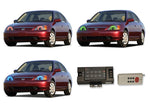 Honda-Civic-2001, 2002, 2003-LED-Halo-Headlights-RGB-RF Remote-HO-CV0103-V3HRF