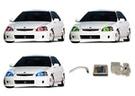Honda-Civic-1996, 1997, 1998-LED-Halo-Headlights-RGB-IR Remote-HO-CV9698-V3HIR