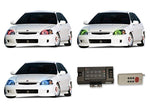 Honda-Civic-1996, 1997, 1998-LED-Halo-Headlights-RGB-RF Remote-HO-CV9698-V3HRF