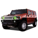 Hummer-H2-2003, 2004, 2005, 2006, 2007, 2008, 2009-LED-Halo-Headlights-ColorChase-No Remote-HU-H203-CCH