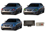 Hyundai-Genesis-2012, 2013, 2014-LED-Halo-Headlights-RGB-RF Remote-HY-GNS1214-V3HRF