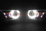 Ford-Mustang-2010, 2011, 2012, 2013-LED-Halo-Headlights-White-RF Remote White-FO-MU1014-WHRF
