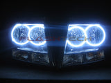 Chevrolet-Suburban-2007, 2008, 2009, 2010, 2011, 2012, 2013-LED-Halo-Headlights-White-RF Remote White-CY-SU0713-WHRF