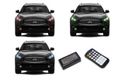 Infiniti-FX35 -2009, 2010, 2011, 2012-LED-Halo-Headlights and Fog Lights-RGB-Colorfuse RF Remote-IN-FX350912-V3HFCFRF