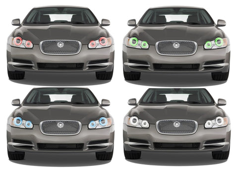 Jaguar-XF-2009, 2010, 2011-LED-Halo-Headlights-RGB-No Remote-JA-XF0911-V3H