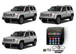 Jeep-Patriot-2007, 2008, 2009, 2010-LED-Halo-Fog Lights-RGB-IR Remote-JE-PT0710-V3FIR