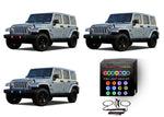 Jeep-Wrangler-2007, 2008, 2009, 2010, 2011, 2012, 2013, 2014, 2015, 2016, 2017-LED-Halo-Fog Lights-RGB-No Remote-JE-WR9715-V3F