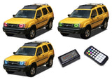 Nissan-Xterra-2000, 2001-LED-Halo-Headlights-RGB-Colorfuse RF Remote-NI-XT0001-V3HCFRF