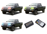 Toyota-Tacoma-1998, 1999, 2000-LED-Halo-Headlights-RGB-Colorfuse RF Remote-TO-TA9800-V3HCFRF