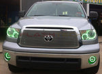 Toyota-Tundra-2007, 2008, 2009, 2010, 2011, 2012, 2013-LED-Halo-Headlights and Fog Lights-RGB-Bluetooth RF Remote-TO-TU0713-V3HFBTRF
