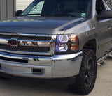 Chevrolet-Silverado-2007, 2008, 2009, 2010, 2011, 2012, 2013-LED-Halo-Headlights and Fog Lights-RGB-Bluetooth RF Remote-CY-SV0713-V3HFBTRF
