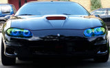 Chevrolet-Camaro-1998, 1999, 2000, 2001, 2002-LED-Halo-Headlights-RGB-Bluetooth RF Remote-CY-CA9802-V3HBTRF