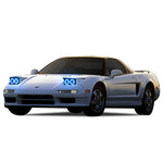 Acura-NSX-1991, 1992, 1993, 1994, 1995, 1996, 1997, 1998, 1999, 2000, 2001-LED-Halo-Headlights-ColorChase-No Remote-AC-NSX9101-CCH