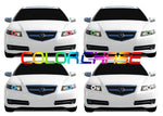 Hyundai-Genesis-2012, 2013, 2014-LED-Halo-Headlights-ColorChase-No Remote-HY-GNS1214-CCH