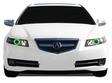 Acura-TL-2004, 2005, 2006, 2007, 2008-LED-Halo-Headlights-ColorChase-No Remote-AC-TL0408-CCH