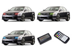 Acura-TSX-2004, 2005, 2006, 2007, 2008-LED-Halo-Headlights-RGB-Colorfuse RF Remote-AC-TSX0408-V3HCFRF