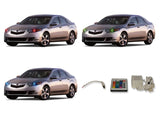 Acura-TSX-2009, 2010, 2011, 2012, 2013, 2014-LED-Halo-Headlights-RGB-IR Remote-AC-TSX0914-V3HIR