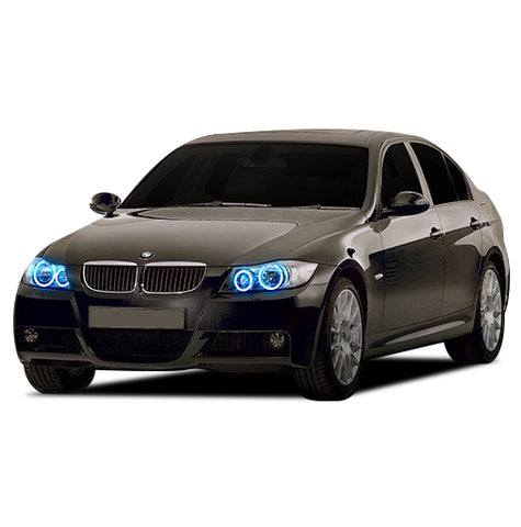 BMW-335i-2006-2007-2008-LED-Halo-Headlights-Blue-No-Remote-BM-35I07-BH