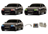 BMW-335i-2006, 2007, 2008-LED-Halo-Headlights-RGB-IR Remote-BM-35I07-V3HIR