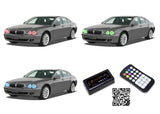 BMW-7 series-2006, 2007, 2008-LED-Halo-Headlights-RGB-Bluetooth RF Remote-BM-7S07-V3HBTRF