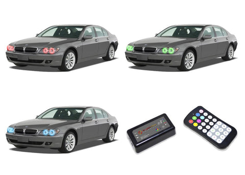 BMW-7 series-2006-2007-2008-LED-Halo-Headlights-RGB-Colorfuse-RF-Remote-BM-7S07-V3HCFRF