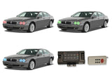 BMW-7 series-2006, 2007, 2008-LED-Halo-Headlights-RGB-RF Remote-BM-7S07-V3HRF