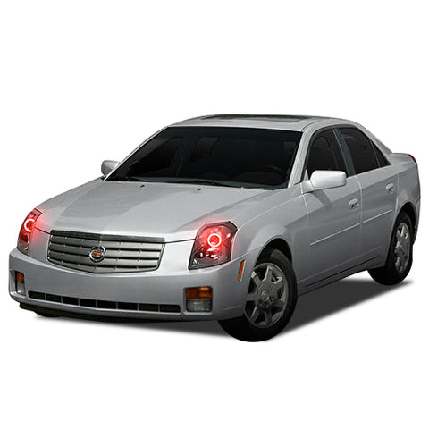 Cadillac-CTS-2003-2004-2005-2006-2007-LED-Halo-Headlights-Red-No-Remote-CA-CTS0307-RH