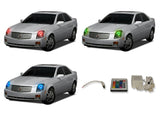 Cadillac-CTS-2003, 2004, 2005, 2006, 2007-LED-Halo-Headlights-RGB-IR Remote-CA-CTS0307-V3HIR
